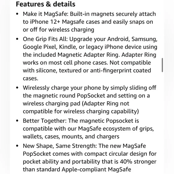 PopSockets Phone Grip Compatible with MagSafe - Translucent Mint NWT - Picture 7 of 9